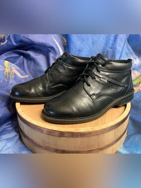 ECCO Turn GTX Gore-Tex Chukka Boots Black Lace-Up Waterproof US 6-6.5/EU 40